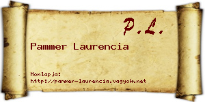 Pammer Laurencia névjegykártya